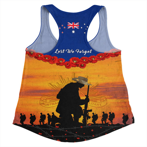 Australia Women Racerback Singlet Anzac Day Lest We Forget Honoring The Anzac Spirit