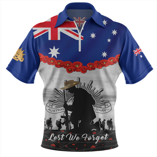 Australia Zip Polo Shirt Anzac Day Lest We Forget Honoring The Anzac Spirit Australia Zip Polo Shirt Anzac Day Lest We Forget Honoring The Anzac Spirit