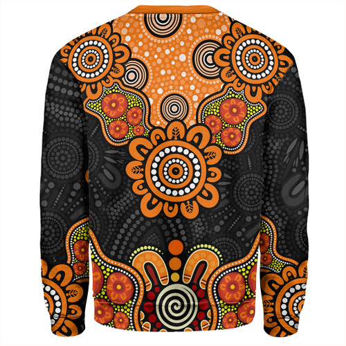 Australia Sweatshirt Aboriginal Indigenous Dot Style Design Cuture Australia Sweatshirt Aboriginal Indigenous Dot Style Design Cuture