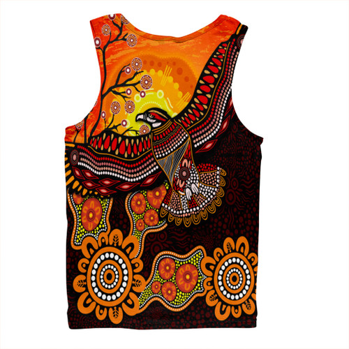 Australia Men Singlet Eagle Aboriginal Dot Painting Traditional Australia Men Singlet Eagle Aboriginal Dot Painting Traditional