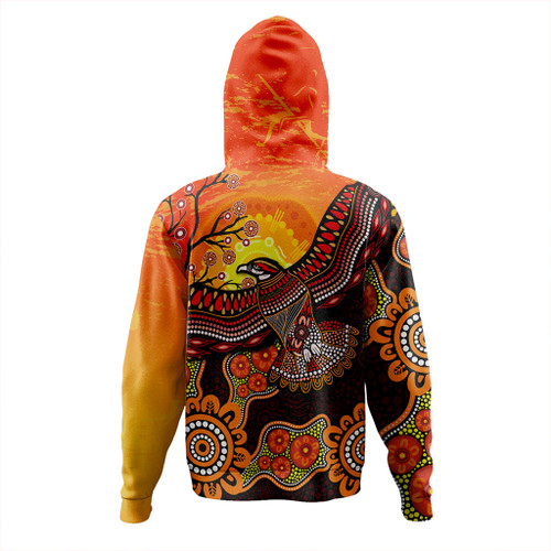 Australia Hoodie Eagle Aboriginal Dot Painting Traditional Australia Hoodie Eagle Aboriginal Dot Painting Traditional