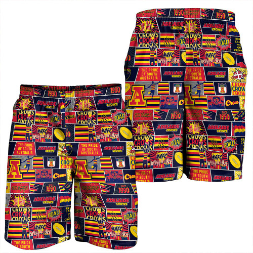 Adelaide Crows Men Shorts Legacy Of The Pride Comic Style Adelaide Crows Men Shorts Legacy Of The Pride Comic Style