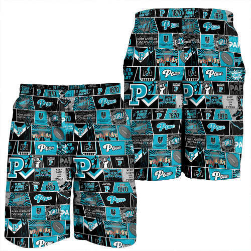 Port Adelaide Men Shorts Legacy Of The Pride Comic Style