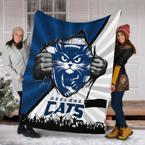Geelong Cats Blanket Breaking Through Fan Design Geelong Cats Blanket Breaking Through Fan Design