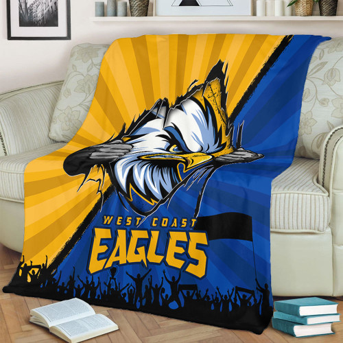 West Coast Eagles Blanket Breaking Through Fan Design West Coast Eagles Blanket Breaking Through Fan Design