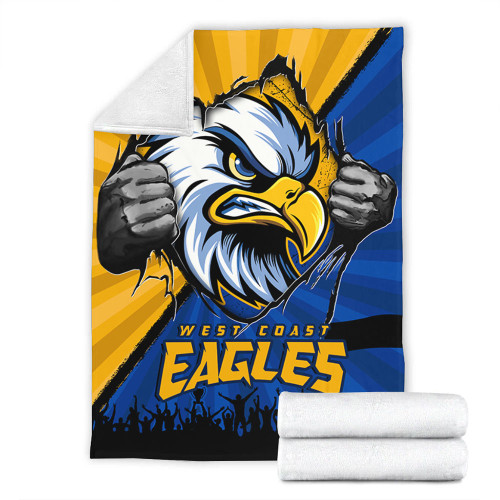 West Coast Eagles Blanket Breaking Through Fan Design West Coast Eagles Blanket Breaking Through Fan Design
