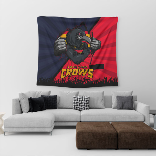 Adelaide Crows Tapestry Breaking Through Fan Design