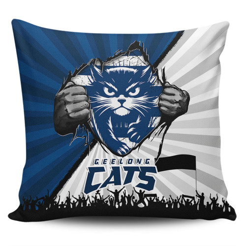 Geelong Cats Pillow Cases Breaking Through Fan Design