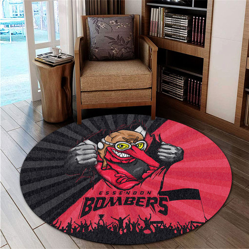 Essendon Round Rug Breaking Through Fan Design