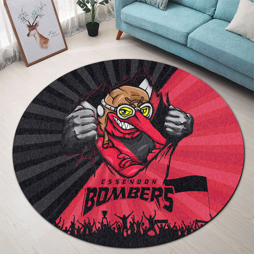 Essendon Round Rug Breaking Through Fan Design