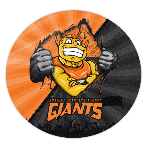GWS GIANTS Round Rug Breaking Through Fan Design