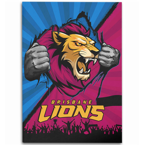 Brisbane Lions Area Rug Breaking Through Fan Design Brisbane Lions Area Rug Breaking Through Fan Design