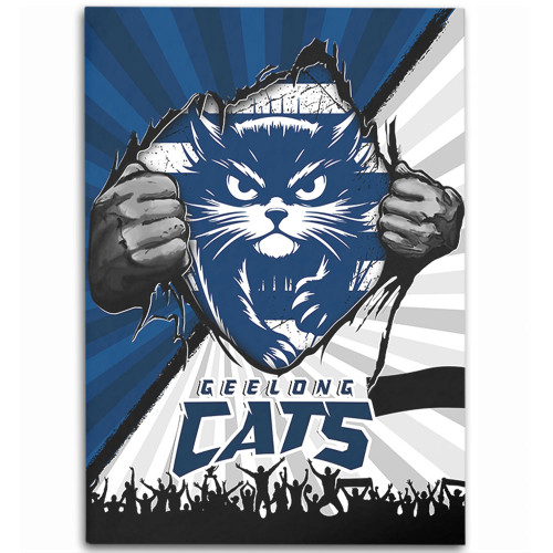 Geelong Cats Area Rug Breaking Through Fan Design Geelong Cats Area Rug Breaking Through Fan Design