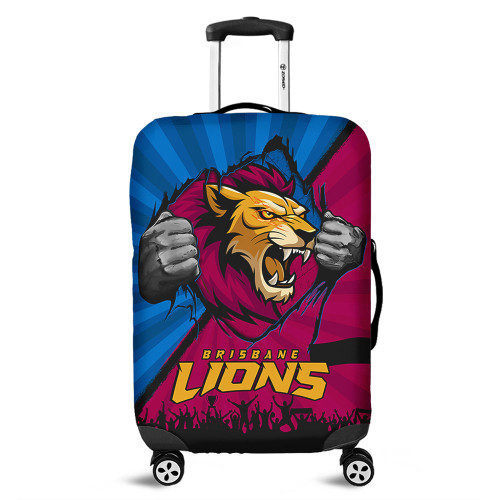 Brisbane Lions Luggage Cover Breaking Through Fan Design Brisbane Lions Luggage Cover Breaking Through Fan Design