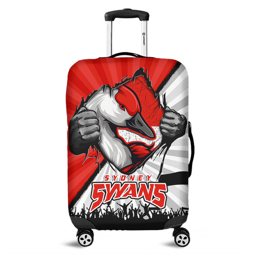 Sydney Swans Luggage Cover Breaking Through Fan Design