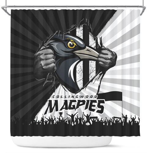 Collingwood Shower Curtain Breaking Through Fan Design Collingwood Shower Curtain Breaking Through Fan Design