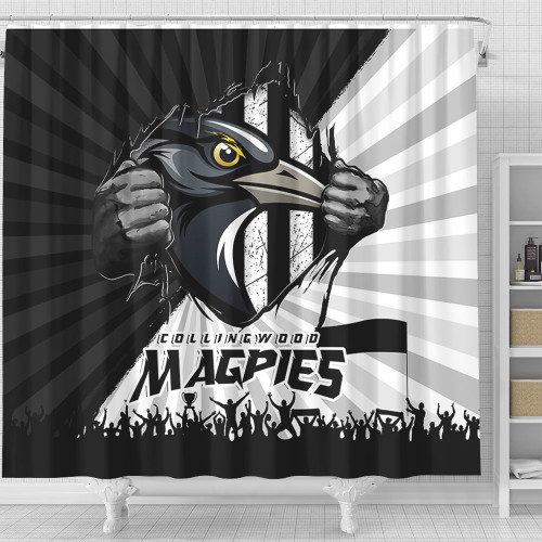 Collingwood Shower Curtain Breaking Through Fan Design Collingwood Shower Curtain Breaking Through Fan Design
