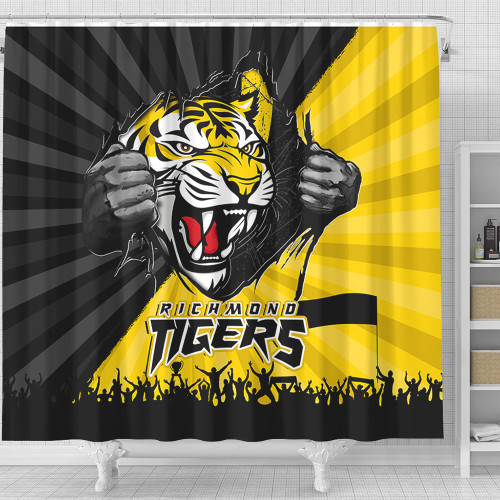 Richmond Shower Curtain Breaking Through Fan Design Richmond Shower Curtain Breaking Through Fan Design