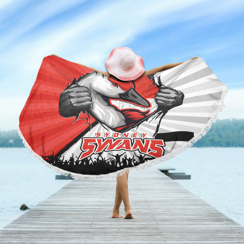 Sydney Swans Beach Blanket Breaking Through Fan Design