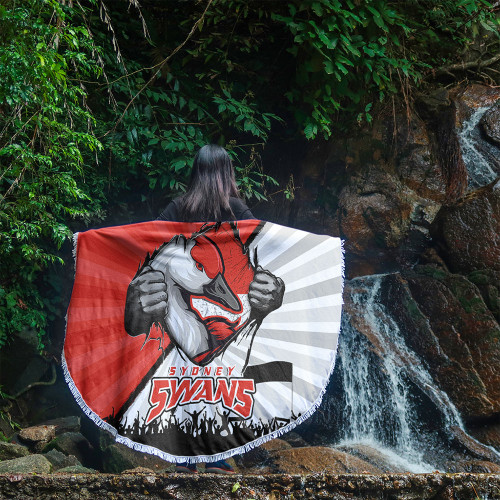 Sydney Swans Beach Blanket Breaking Through Fan Design
