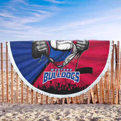 Western Bulldogs Beach Blanket Breaking Through Fan Design