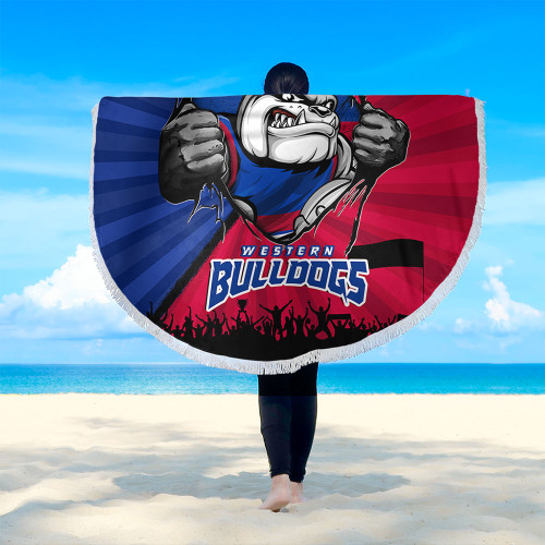Western Bulldogs Beach Blanket Breaking Through Fan Design