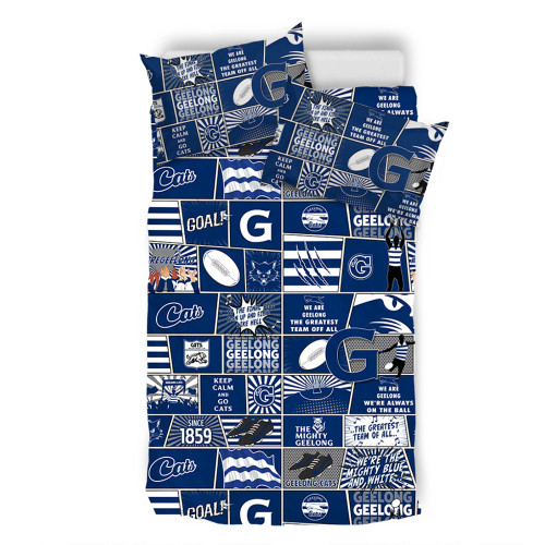 Geelong Cats Bedding Set Legacy Of The Pride Comic Style