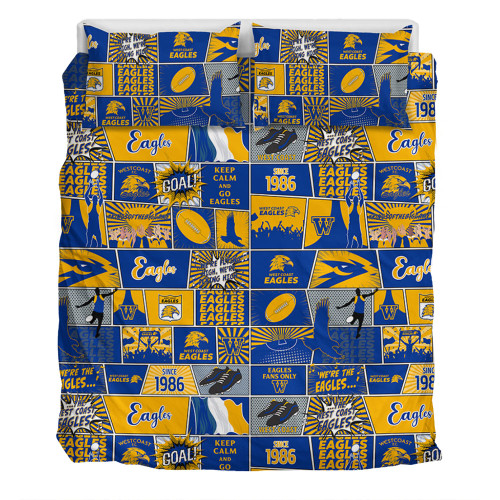 West Coast Eagles Bedding Set Legacy Of The Pride Comic Style West Coast Eagles Bedding Set Legacy Of The Pride Comic Style