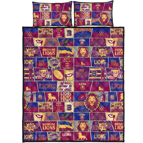 Brisbane Lions Quilt Bed Set Legacy Of The Pride Comic Style Brisbane Lions Quilt Bed Set Legacy Of The Pride Comic Style