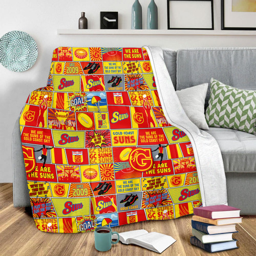 Gold Coast SUNS Blanket Legacy Of The Pride Comic Style