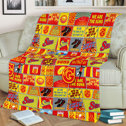 Gold Coast SUNS Blanket Legacy Of The Pride Comic Style