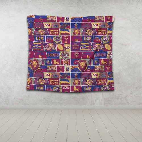 Brisbane Lions Tapestry Legacy Of The Pride Comic Style Brisbane Lions Tapestry Legacy Of The Pride Comic Style