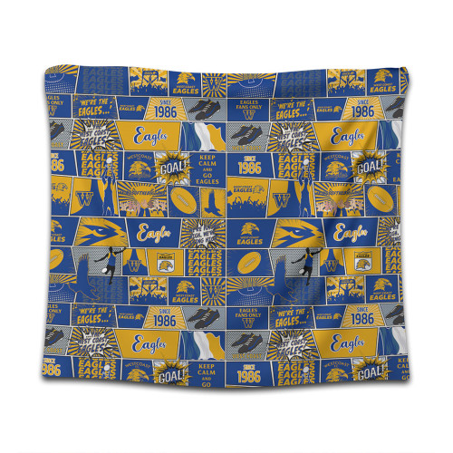 West Coast Eagles Tapestry Legacy Of The Pride Comic Style West Coast Eagles Tapestry Legacy Of The Pride Comic Style