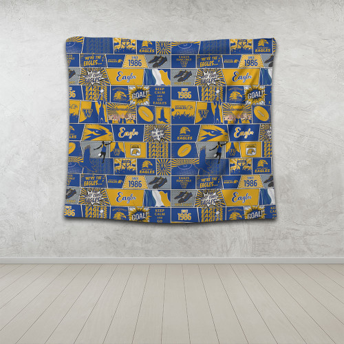 West Coast Eagles Tapestry Legacy Of The Pride Comic Style West Coast Eagles Tapestry Legacy Of The Pride Comic Style
