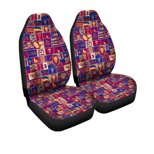 Brisbane Lions Car Seat Cover Legacy Of The Pride Comic Style