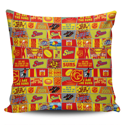 Gold Coast SUNS Pillow Cases Legacy Of The Pride Comic Style