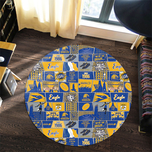 West Coast Eagles Round Rug Legacy Of The Pride Comic Style West Coast Eagles Round Rug Legacy Of The Pride Comic Style