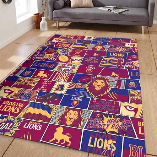 Brisbane Lions Area Rug Legacy Of The Pride Comic Style