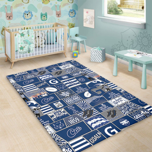 Geelong Cats Area Rug Legacy Of The Pride Comic Style