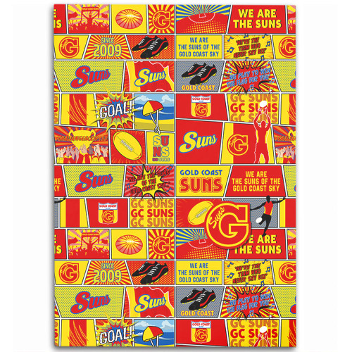 Gold Coast SUNS Area Rug Legacy Of The Pride Comic Style