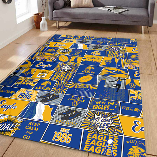 West Coast Eagles Area Rug Legacy Of The Pride Comic Style West Coast Eagles Area Rug Legacy Of The Pride Comic Style