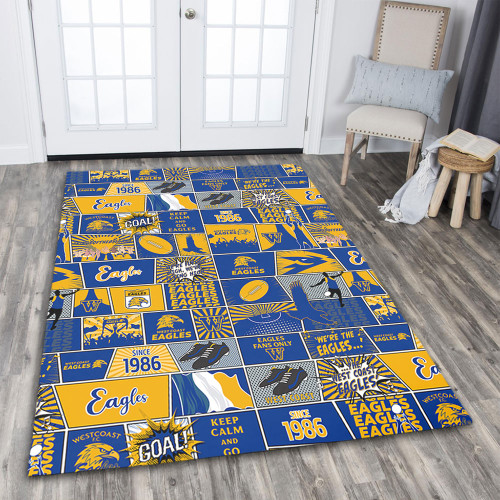 West Coast Eagles Area Rug Legacy Of The Pride Comic Style West Coast Eagles Area Rug Legacy Of The Pride Comic Style
