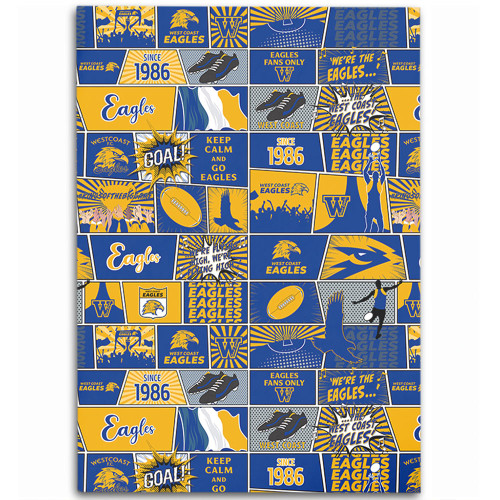 West Coast Eagles Area Rug Legacy Of The Pride Comic Style West Coast Eagles Area Rug Legacy Of The Pride Comic Style