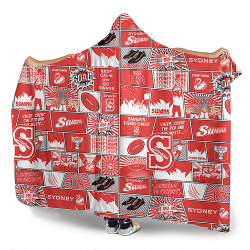 Sydney Swans Hooded Blanket Legacy Of The Pride Comic Style