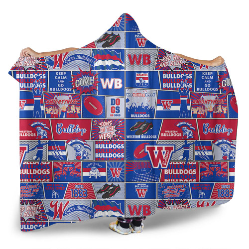 Western Bulldogs Hooded Blanket Legacy Of The Pride Comic Style Western Bulldogs Hooded Blanket Legacy Of The Pride Comic Style