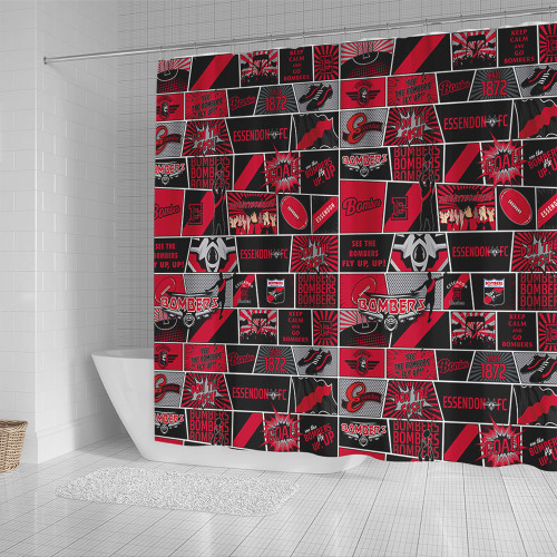 Essendon Shower Curtain Legacy Of The Pride Comic Style Essendon Shower Curtain Legacy Of The Pride Comic Style