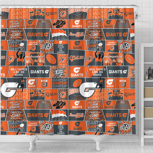 GWS GIANTS Shower Curtain Legacy Of The Pride Comic Style