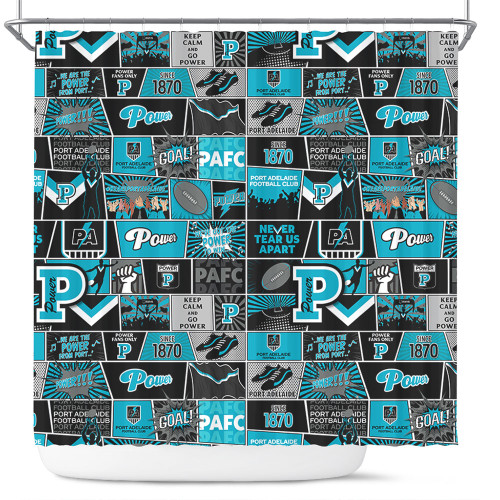 Port Adelaide Shower Curtain Legacy Of The Pride Comic Style