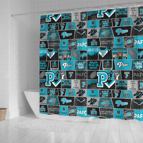 Port Adelaide Shower Curtain Legacy Of The Pride Comic Style