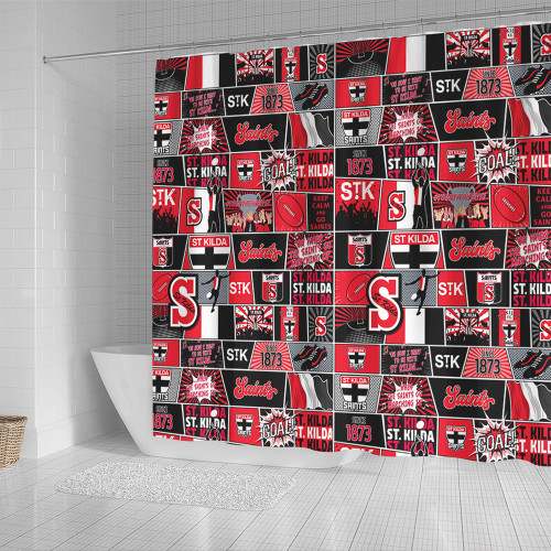 St Kilda Shower Curtain Legacy Of The Pride Comic Style